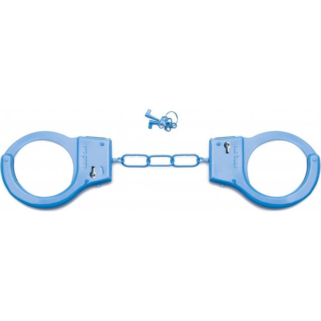Голубые металлические наручники SHOTS TOYS Blue - Shots Toys
