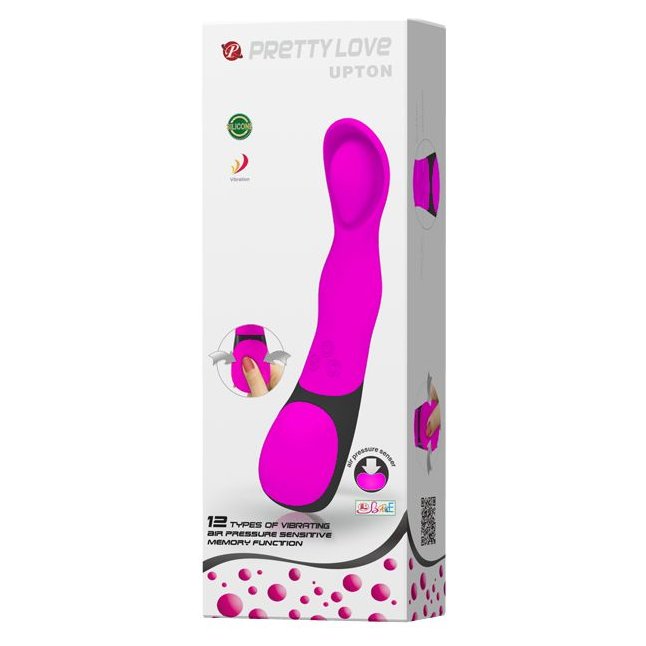 Водонепронецаемый фиолетовый вибромассажёр с технологией Air Pressure - 21 см - Pretty Love. Фотография 6.