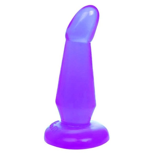 Фиолетовая анальная пробка без вибрации - 12 см