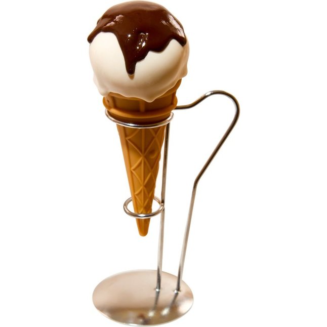 Вибратор I-Scream в виде рожка с мороженым - 14 см. Фотография 3.