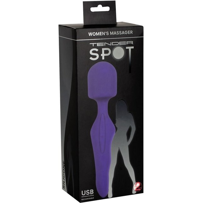 Фиолетовый перезаряжаемый массажер Tender Spot - 26 см - You2Toys