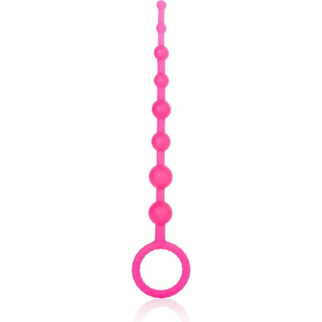 Розовая анальная цепочка Play Beads - 24,8 см - Coco Licious. Фотография 2.