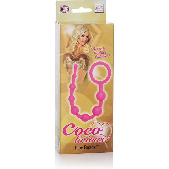Розовая анальная цепочка Play Beads - 24,8 см - Coco Licious. Фотография 3.