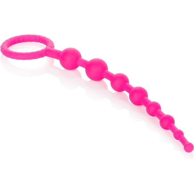 Розовая анальная цепочка Play Beads - 24,8 см - Coco Licious. Фотография 4.