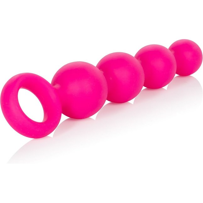 Розовая анальная цепочка Booty Beads - 15,3 см - Coco Licious. Фотография 4.
