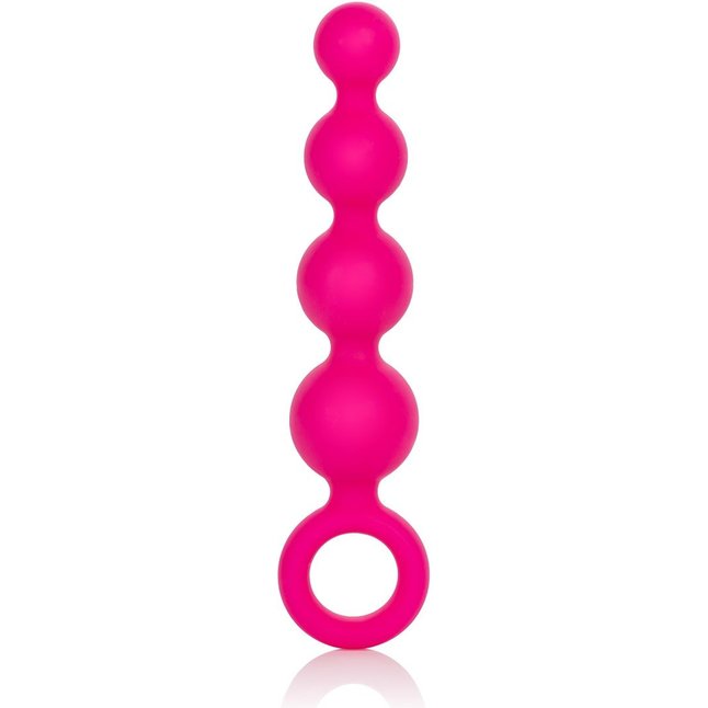 Розовая анальная цепочка Booty Beads - 15,3 см - Coco Licious