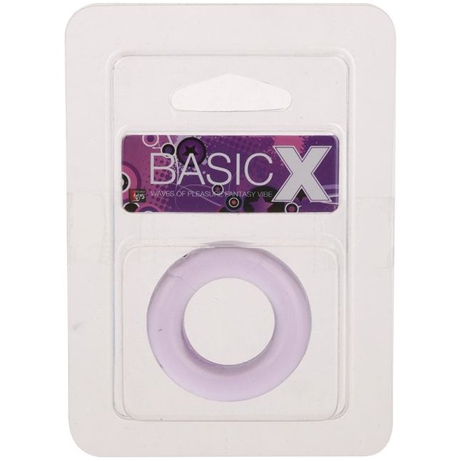 Фиолетовое эрекционное кольцо BASICX TPR COCKRING PURPLE 1INCH - BasicX. Фотография 2.