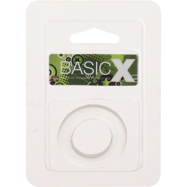 Прозрачное эрекционное кольцо BASICX TPR COCKRING CLEAR 1INCH - BasicX. Фотография 2.