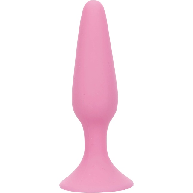 Розовая анальная пробка BEAUTIFUL BEHIND SILICONE BUTT PLUG - 11,4 см