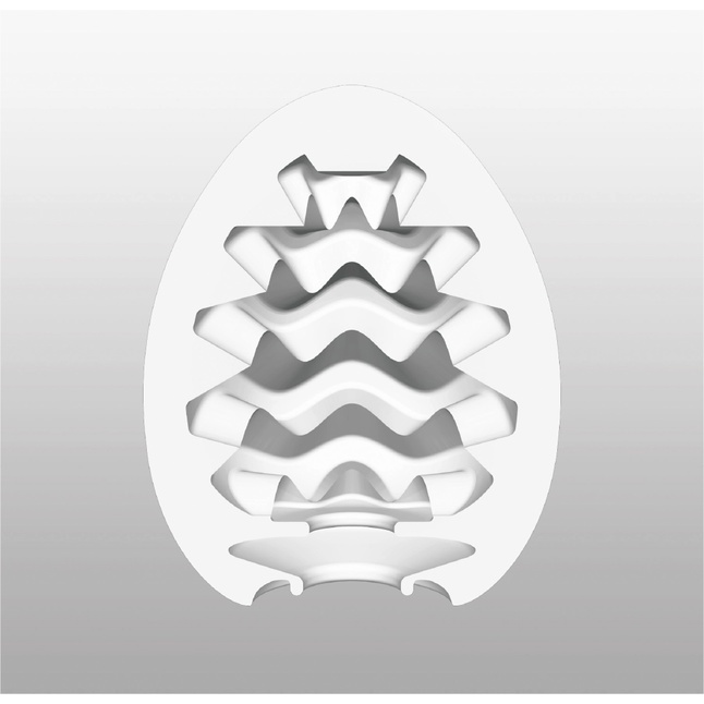 Мастурбатор-яйцо с охлаждающей смазкой EGG Wavy Cool - EGG Series. Фотография 3.