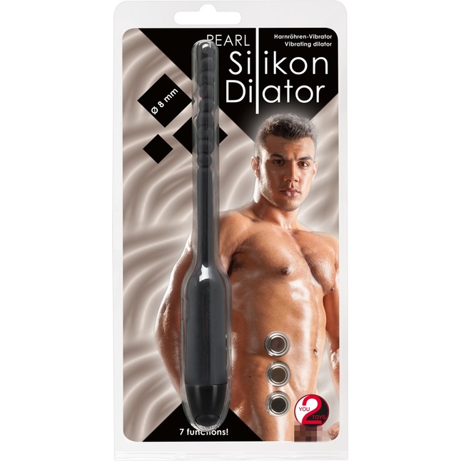 Чёрный вибростимулятор для уретры Silikon Dilator - 19 см - You2Toys. Фотография 6.