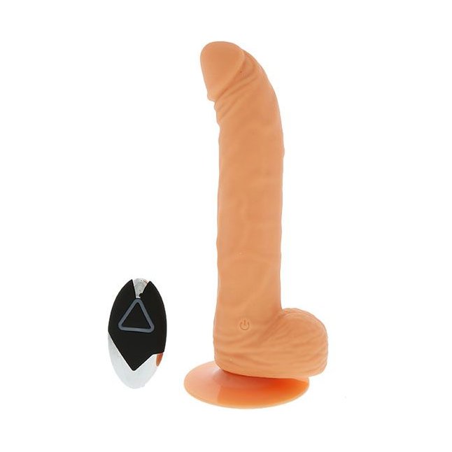 Телесный вибратор с присоской и дистанционным управлением PURRFECT SILICONE DELUXE REMOTE VIBE 8IN - 20 см - Purrfect Silicone