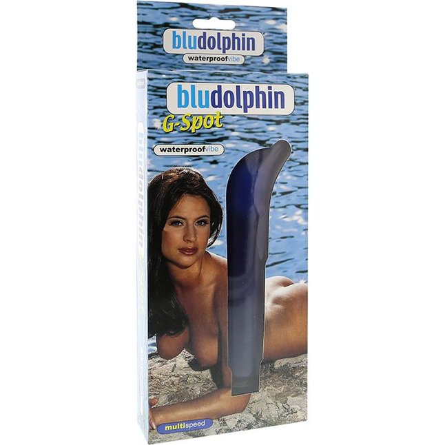 Синий вибратор в форме дельфина для G-стимуляции FLORIDA DOLPIN - 16 см. Фотография 2.