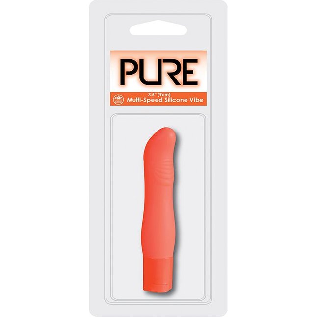 Оранжевый мини-вибратор PURE 3.5INCH VIBRATOR ORANGE - 9 см - Pure. Фотография 2.