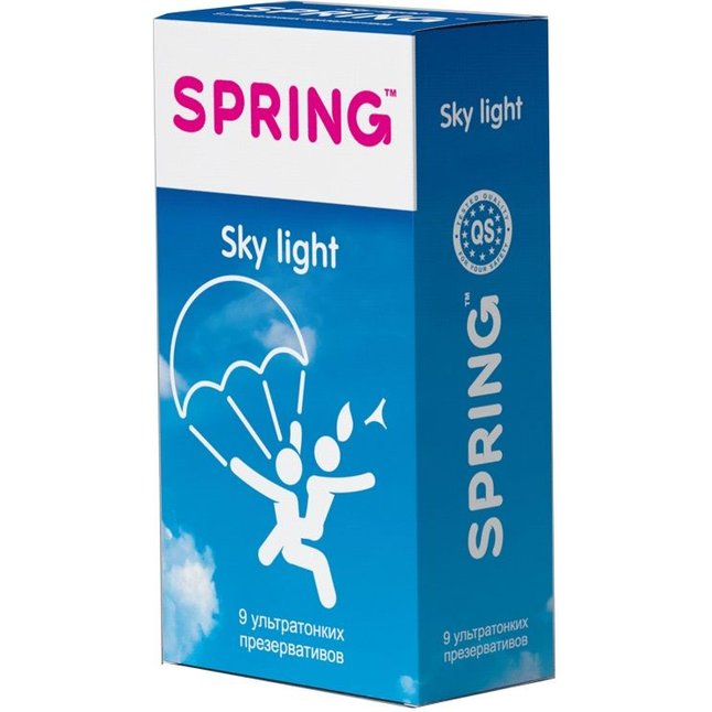 Ультратонкие презервативы SPRING SKY LIGHT - 9 шт