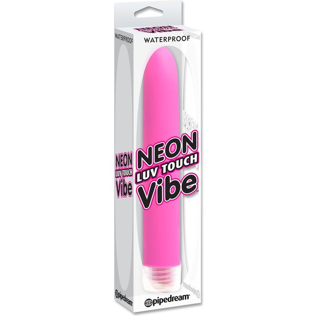 Неоново-розовый вибратор Neon Luv Touch Vibe - 17 см - Neon Luv Touch. Фотография 5.