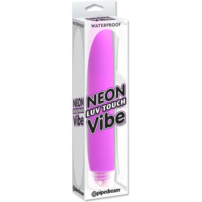 Фиолетовый водонепроницаемый вибратор Neon Luv Touch Vibe - 19 см - Neon Luv Touch. Фотография 5.