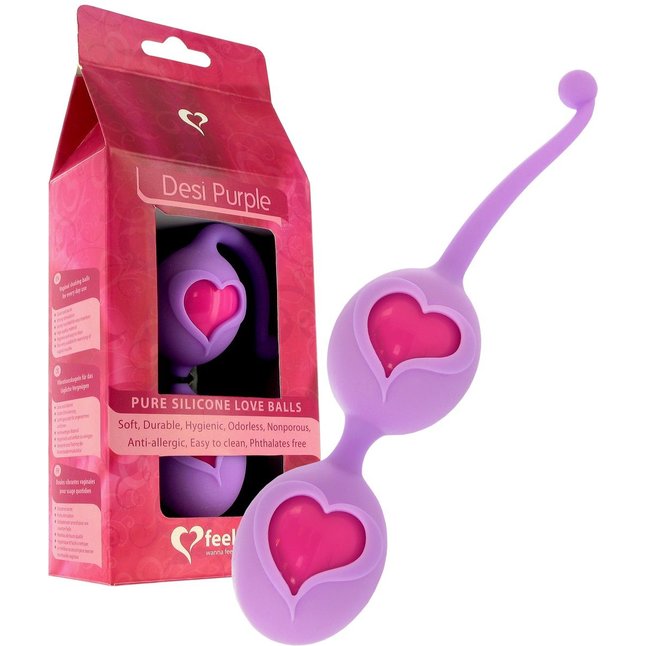 Фиолетовые вагинальные шарики Desi Love Balls
