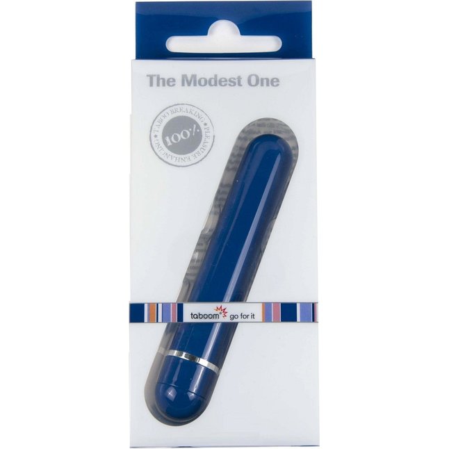 Синий вибратор The Modest One - 14,5 см. Фотография 2.