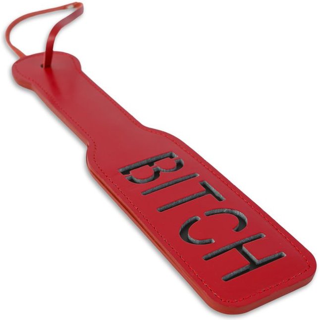 Красная шлёпалка Bitch - 31,5 см