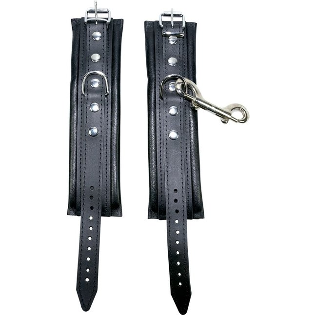 Чёрные кожаные наручники Zado - Zado. Фотография 2.