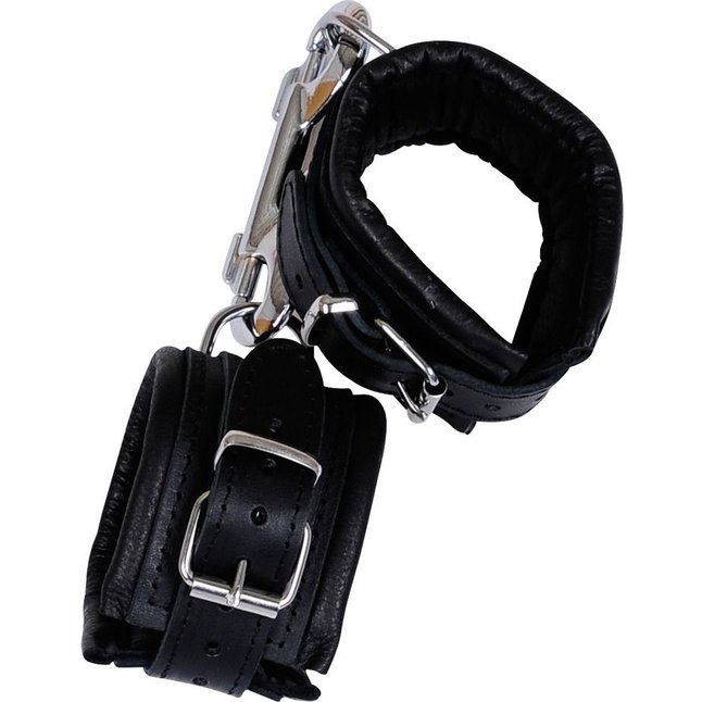 Чёрные кожаные наручники Zado - Zado