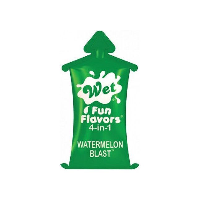 Разогревающий лубрикант Fun Flavors 4-in-1 Watermelon Blast с ароматом арбуза - 10 мл - Wet Fun Flavors 4-in-1