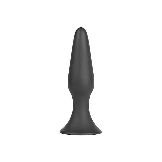 Черная анальная втулка Silky Buttplug Medium - 12,5 см - Shots Toys