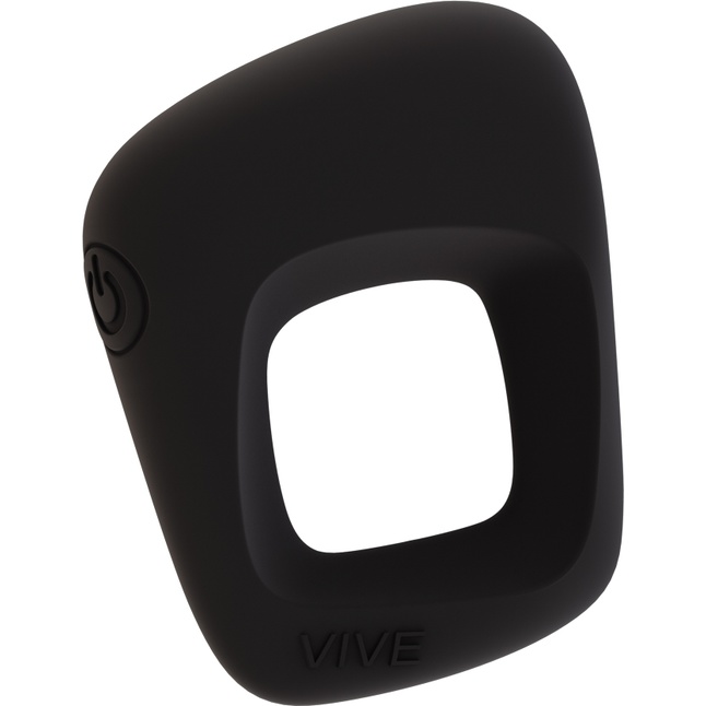Черное эрекционное вибрирующее кольцо Senca - Vive