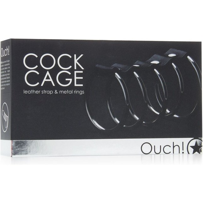 Насадка на пенис Cock Cage из 5 колец - Ouch!. Фотография 2.