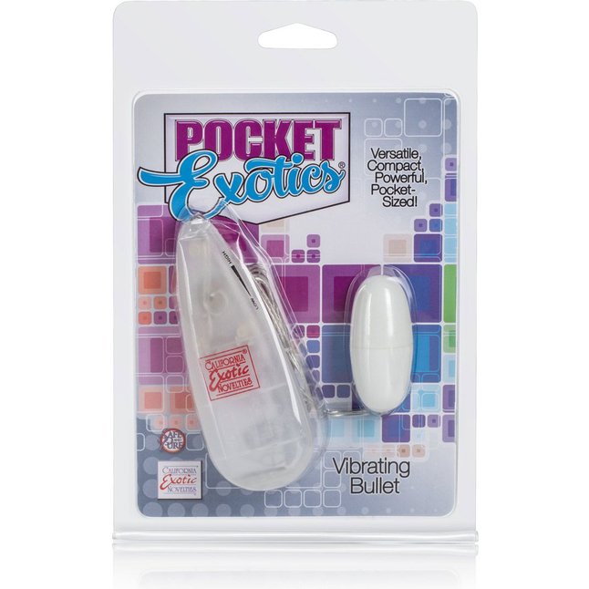 Виброяйцо белого цвета Pocket Exotics Vibrating Bullet - Pocket Exotics. Фотография 4.