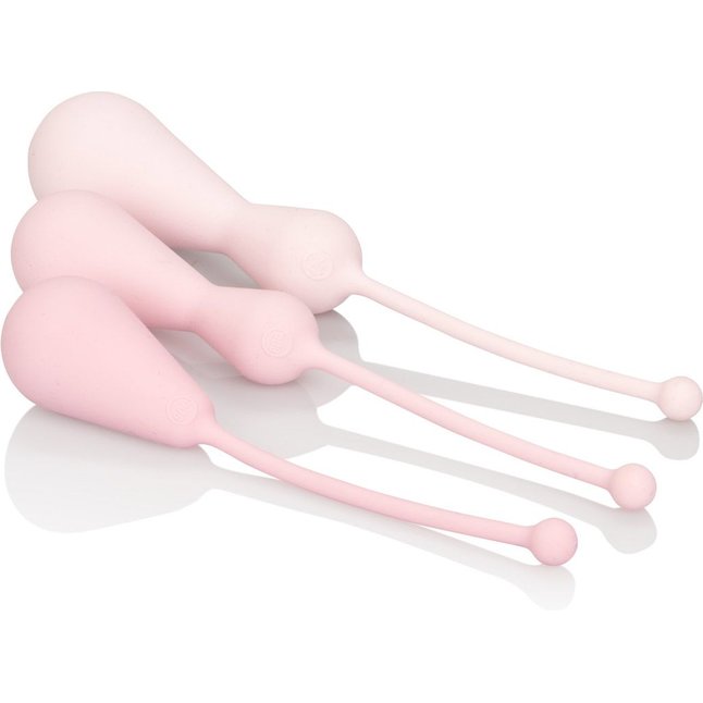 Набор из 3 вагинальных кегель-массажёров разного размера Weighted Silicone Kegel Training Kit - Inspire. Фотография 3.