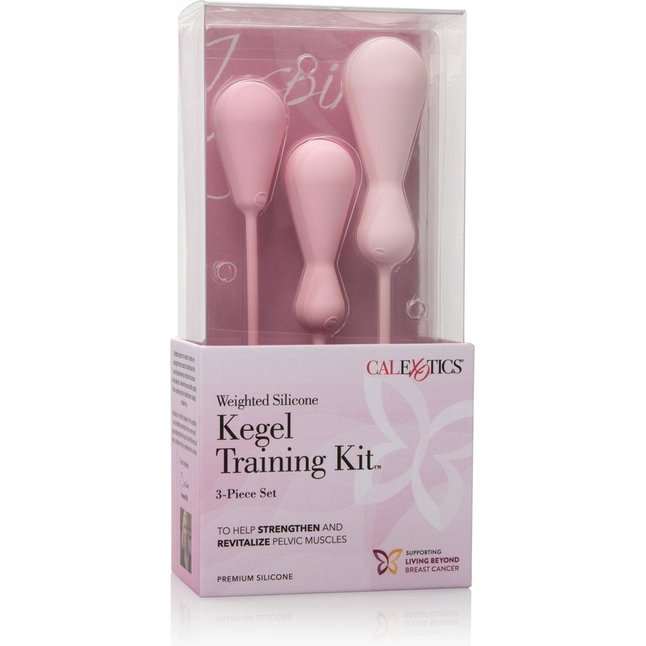 Набор из 3 вагинальных кегель-массажёров разного размера Weighted Silicone Kegel Training Kit - Inspire. Фотография 5.