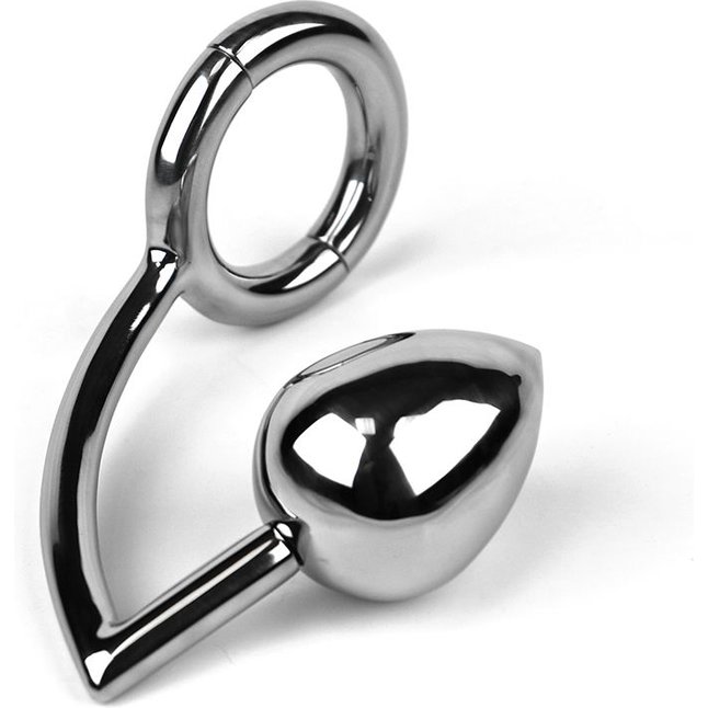 Разборное эрекционное кольцо с анальным плагом 2-Pcs Ring with Egg Asslock. Фотография 2.