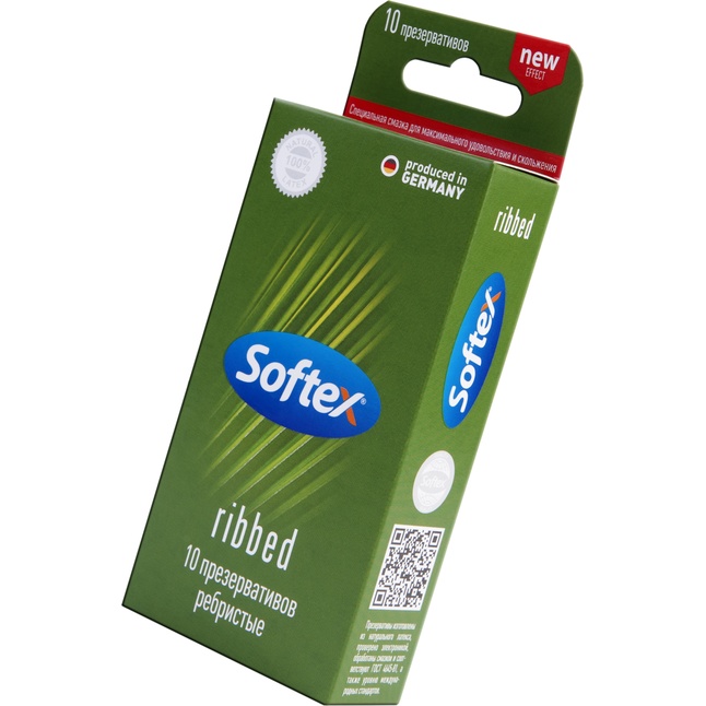 Ребристые презервативы Softex Ribbed - 10 шт. Фотография 2.