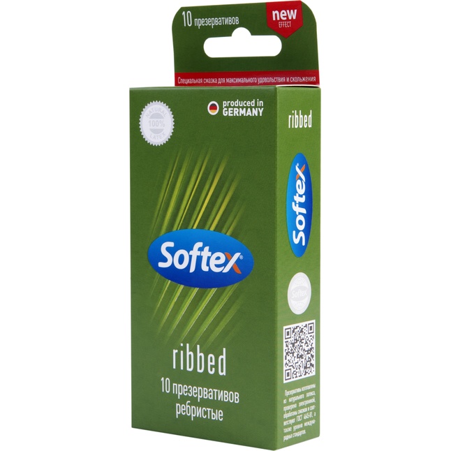 Ребристые презервативы Softex Ribbed - 10 шт