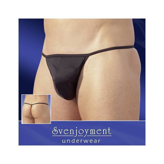 Классические чёрные мужские трусы-стринги - Svenjoyment underwear