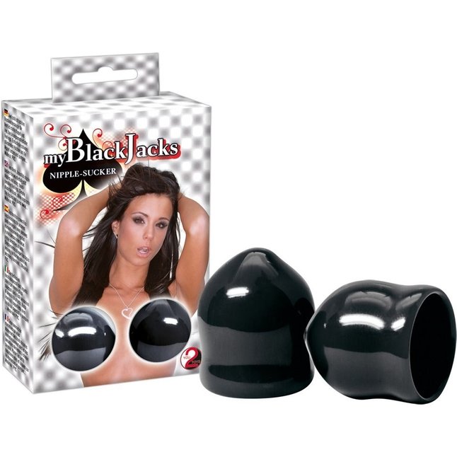Чёрные помпы для сосков Nipple Sucker - You2Toys