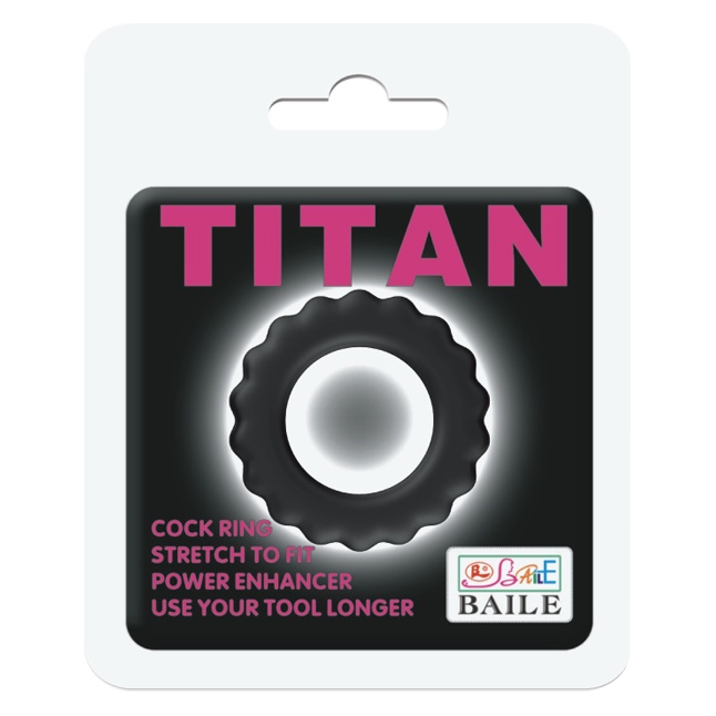 Эрекционное кольцо с крупными ребрышками Titan. Фотография 5.