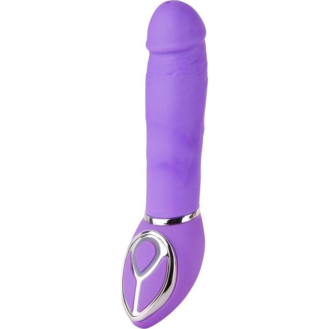 Фиолетовый вибромассажёр Crush Hunger - 17,5 см