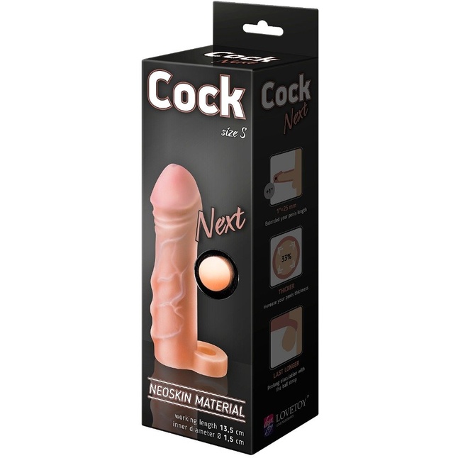 Фаллоудлинитель с кольцом COCK size S - 13,5 см - COCK NEXT. Фотография 2.