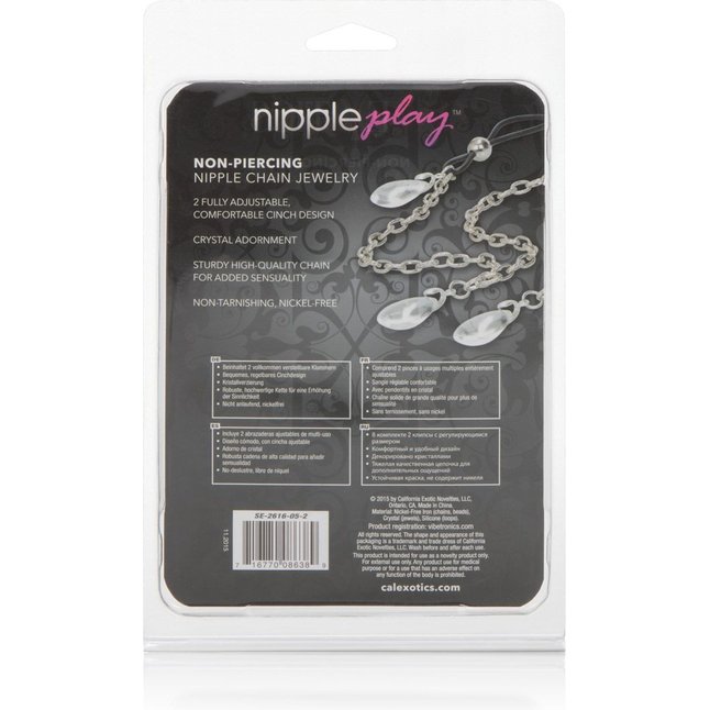 Зажимы на соски Non-Piercing Nipple Chain Jewelry - Nipple Play. Фотография 4.