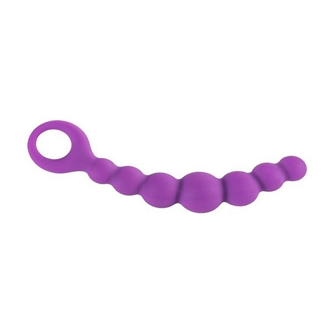 Фиолетовая анальная цепочка Bubble-Chain - 15 см
