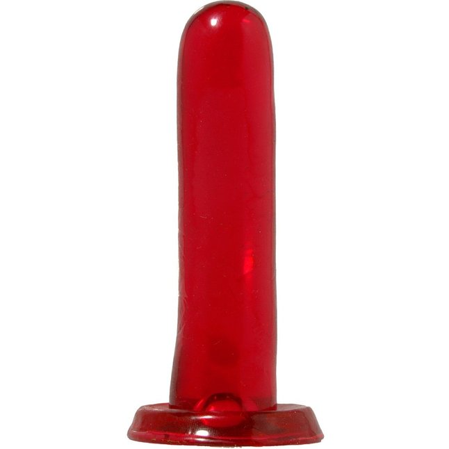 Красный анальный фаллоимитатор Smoothy - 13,3 см - Basix Rubber Works