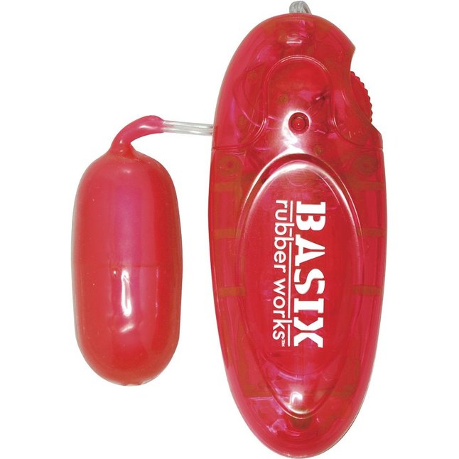 Красное гелевое виброяичко Jelly Egg - Basix Rubber Works