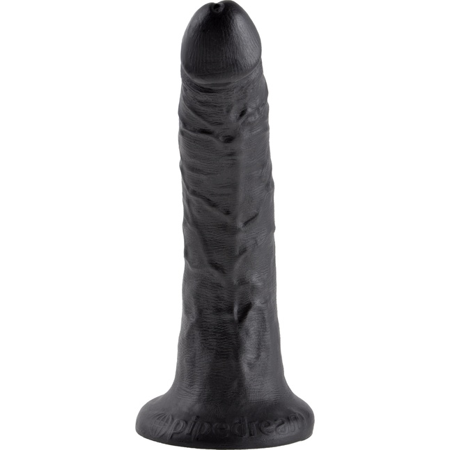 Чёрный фаллоимитатор с присоской 7 Cock - 17,8 см - King Cock