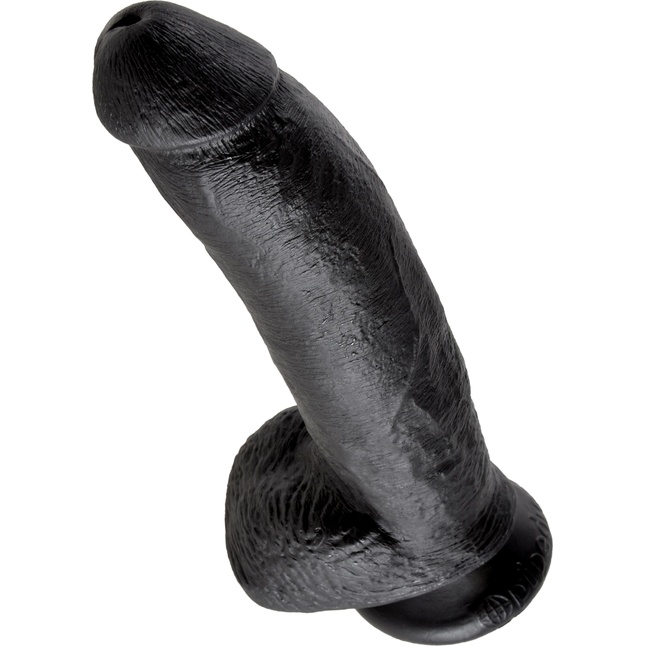 Чёрный фаллоимитатор 9 Cock with Balls - 22,9 см - King Cock. Фотография 5.