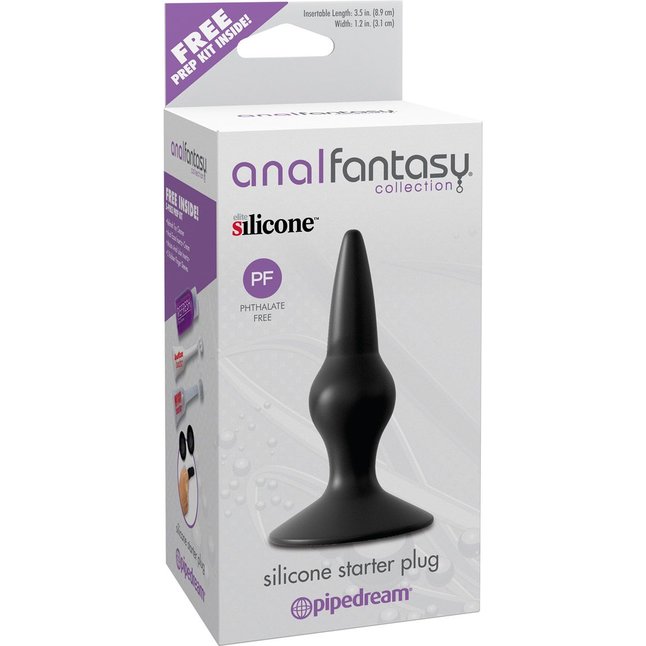 Анальный стимулятор Silicone Starter Plug - 10,2 см - Anal Fantasy Collection. Фотография 4.