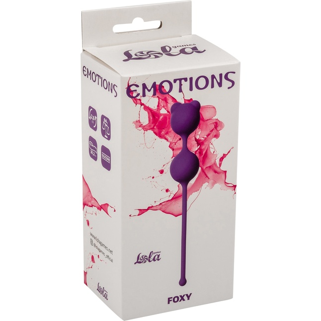 Фиолетовые вагинальные шарики Emotions Foxy - Emotions. Фотография 3.
