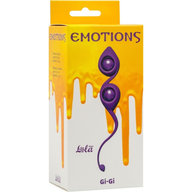 Фиолетовые вагинальные шарики Emotions Gi-Gi - Emotions. Фотография 5.
